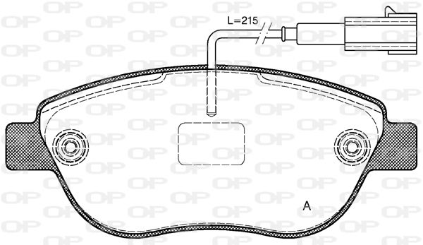 OPEN PARTS Комплект тормозных колодок, дисковый тормоз BPA0859.11